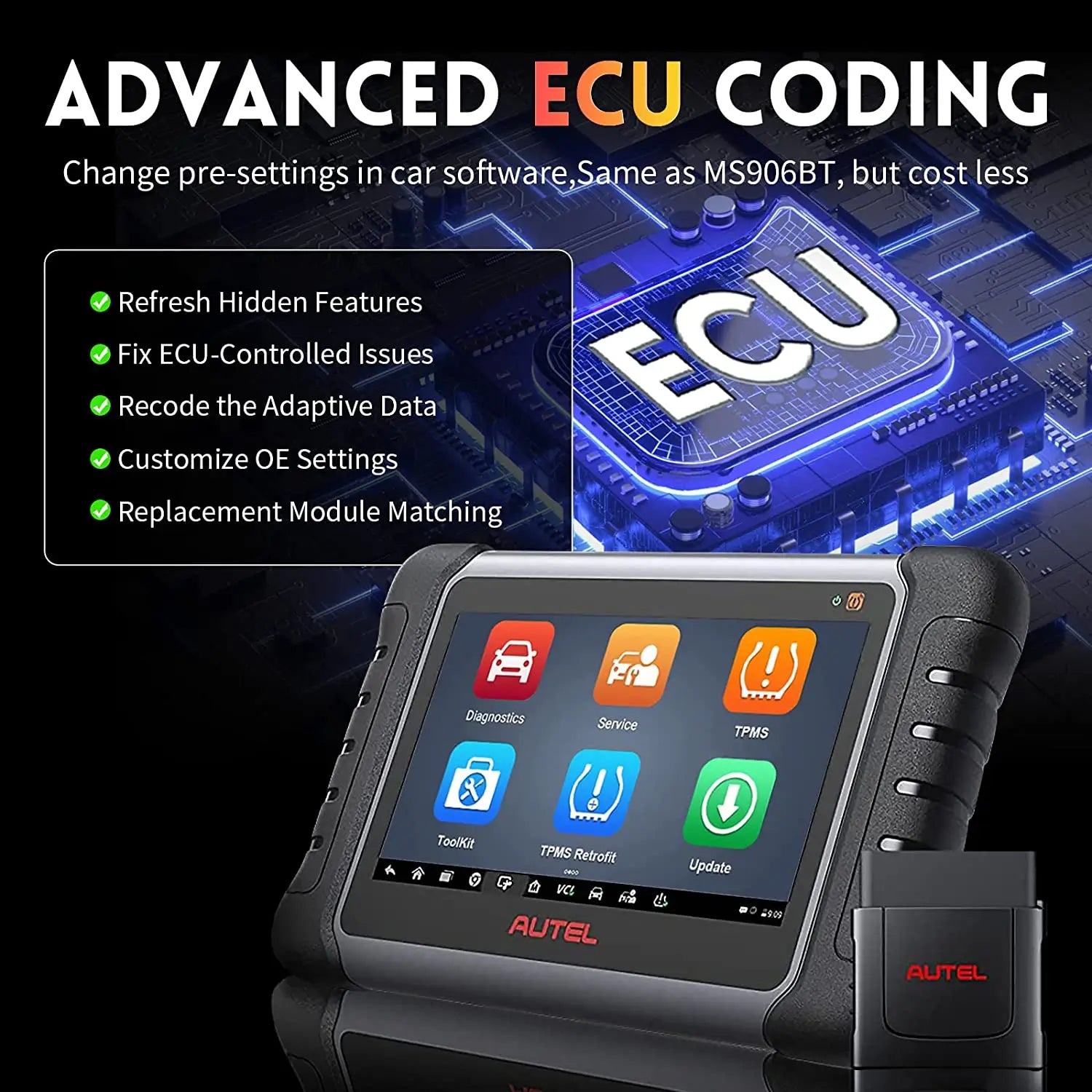Adavnced ECU Coding of Autel MaxiPRO Scanner