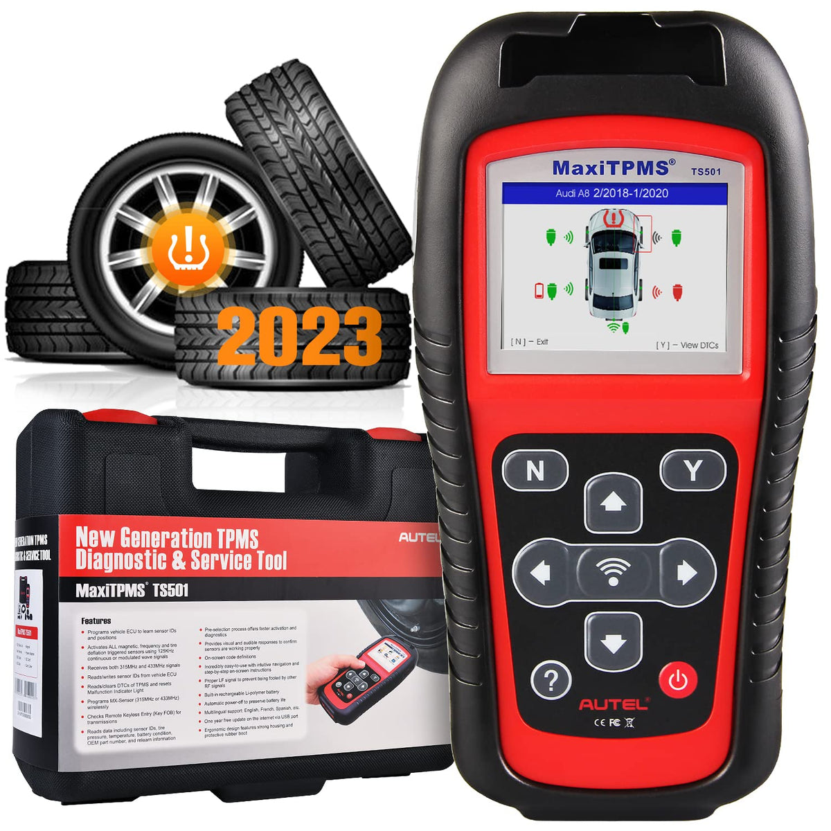 Autel MaxiTPMS TS508WF TPMS Diagnostic Tire Pressure Sensor Tool