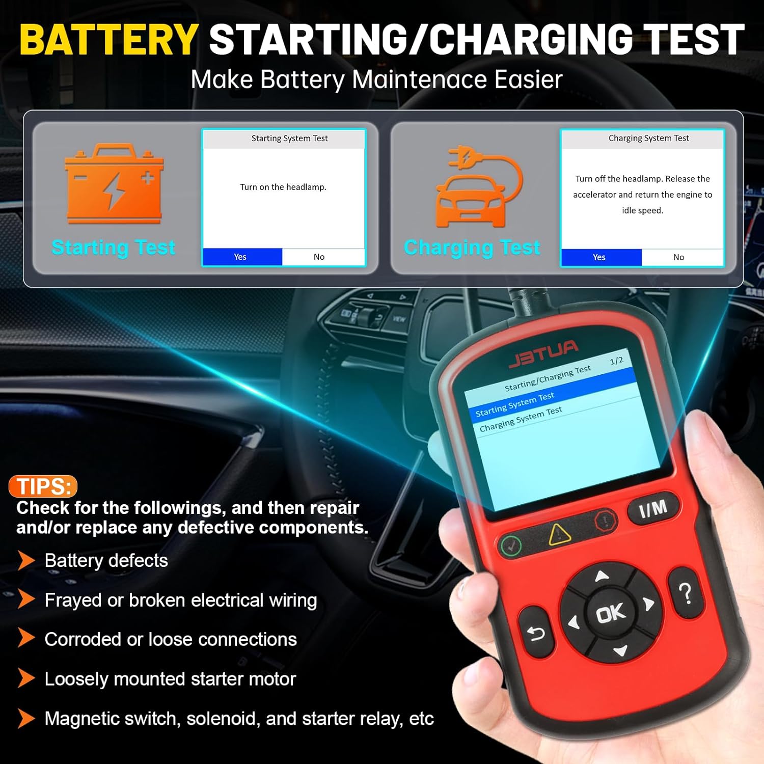 Autel OBD2 Scanner AL549(Upgraded Ver. of AL519/AL529) Code Reader with AutoVin, Read/Erase DTCs for ABS, Universal Car Battery Test, OBDII Scan with Live Data, Check Engine Fault OBD2 Diagnostic Tool