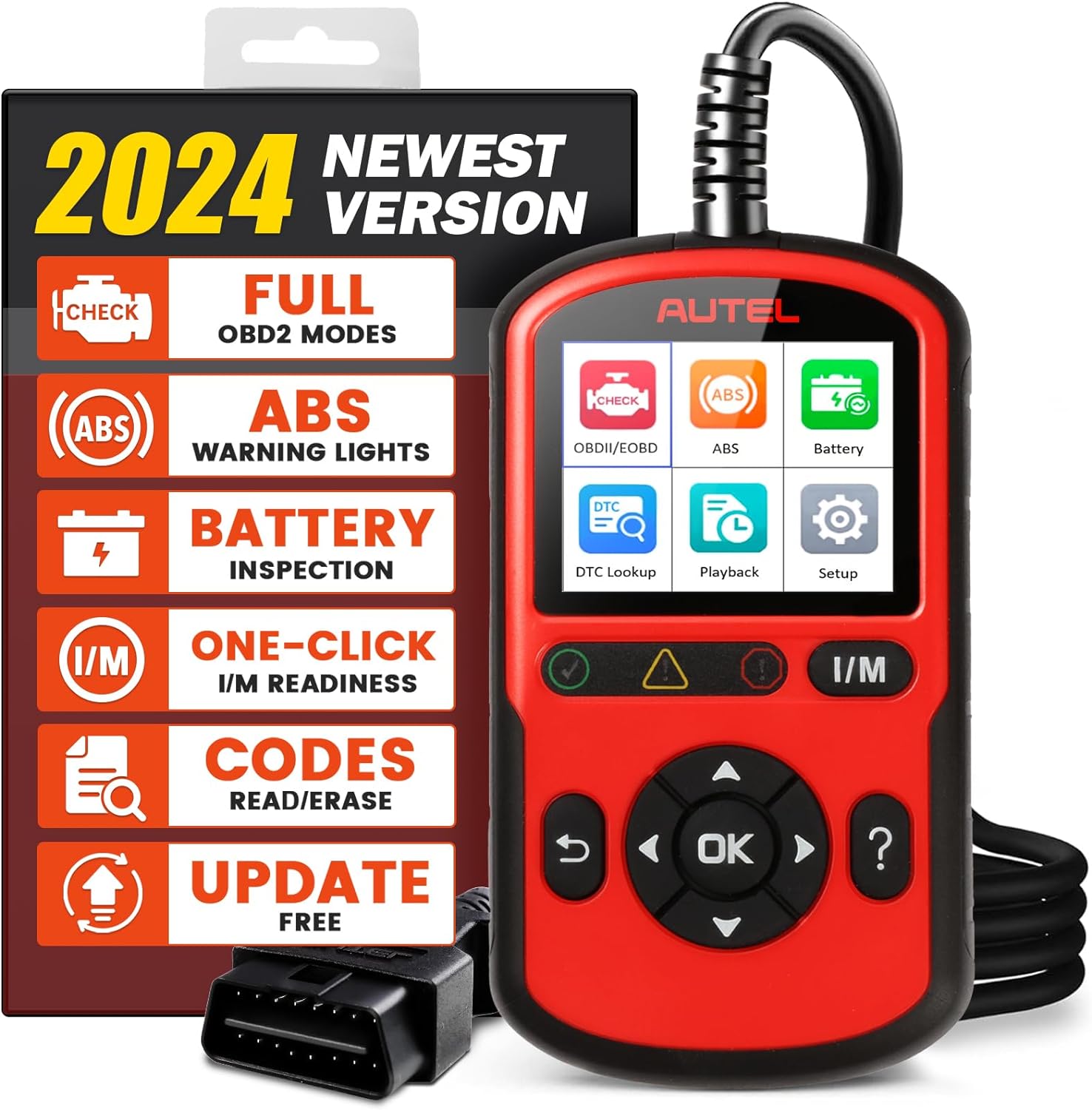 Autel OBD2 Scanner AL549(Upgraded Ver. of AL519/AL529) Code Reader with AutoVin, Read/Erase DTCs for ABS, Universal Car Battery Test, OBDII Scan with Live Data, Check Engine Fault OBD2 Diagnostic Tool