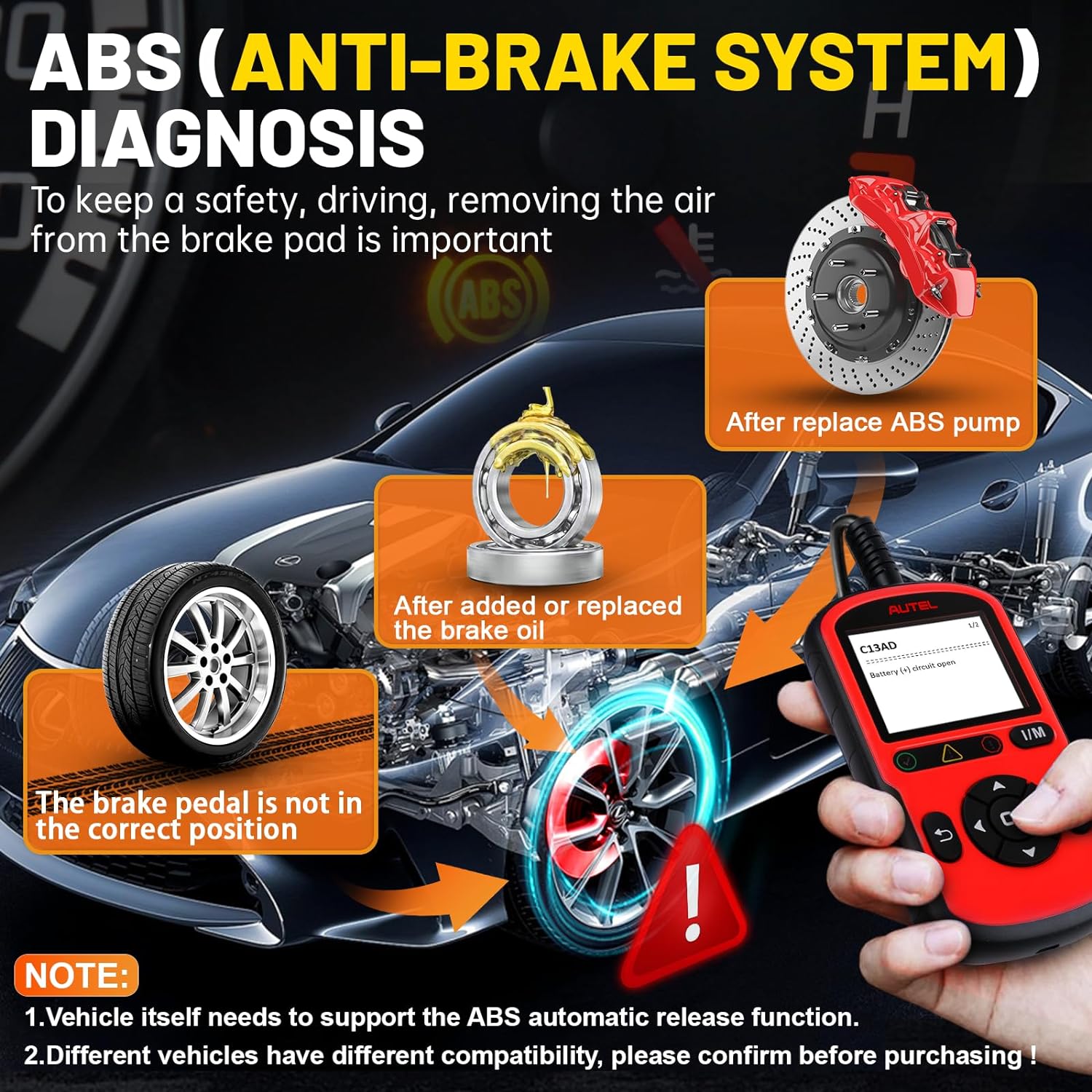 Autel OBD2 Scanner AL549(Upgraded Ver. of AL519/AL529) Code Reader with AutoVin, Read/Erase DTCs for ABS, Universal Car Battery Test, OBDII Scan with Live Data, Check Engine Fault OBD2 Diagnostic Tool