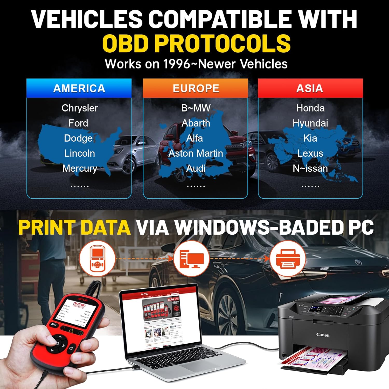 Autel OBD2 Scanner AL549(Upgraded Ver. of AL519/AL529) Code Reader with AutoVin, Read/Erase DTCs for ABS, Universal Car Battery Test, OBDII Scan with Live Data, Check Engine Fault OBD2 Diagnostic Tool