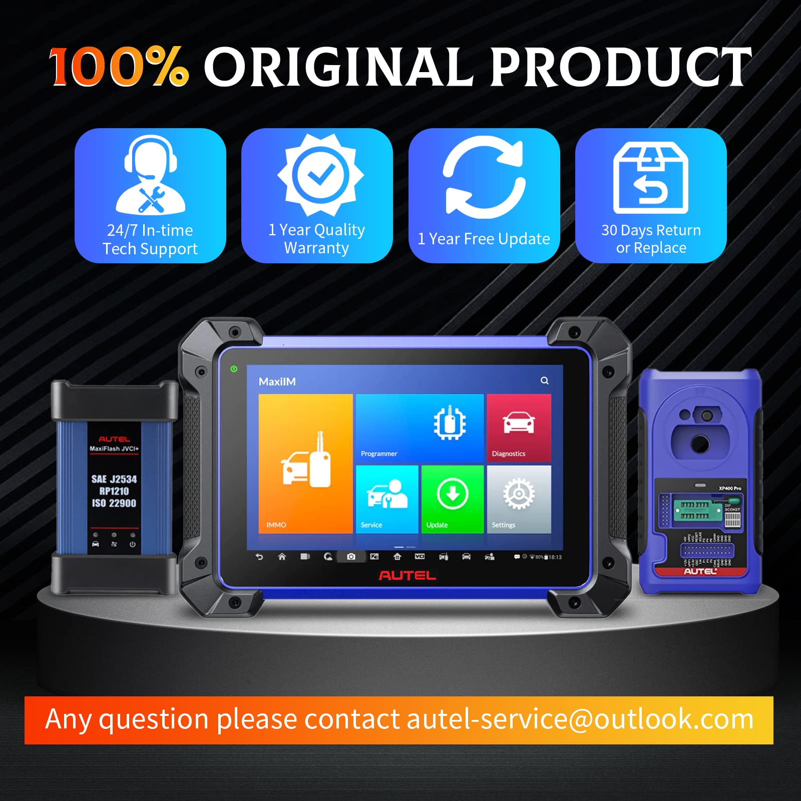 Autel MaxiIM IM608 PRO II Key FOB Immobilizer Programming Tool with 2024 Android 10 Enhanced of IM608S/IM608 II, OE ECU Coding, Bi-Directional, GB+ 128GB, 40 Service