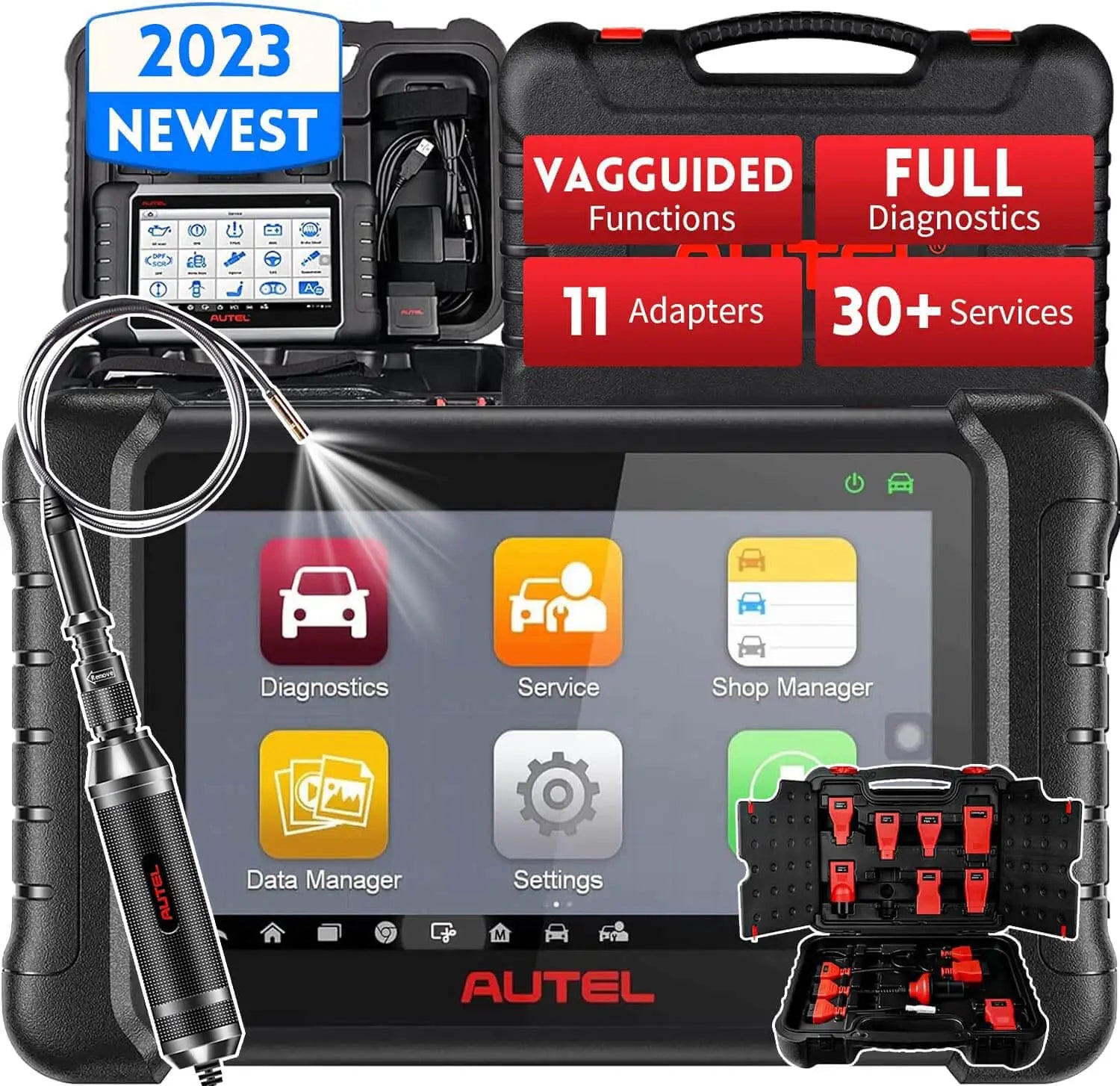 Autel MaxiCOM MK906 Pro, 2023 New Diagnostic Scanner Upgrade of Autel MaxiSys MS906BT/MS906 Pro, with ECU Coding, 36+ Services, Bi-Directional Control, Print via Wi-Fi, All System with CAN FD & DoIP