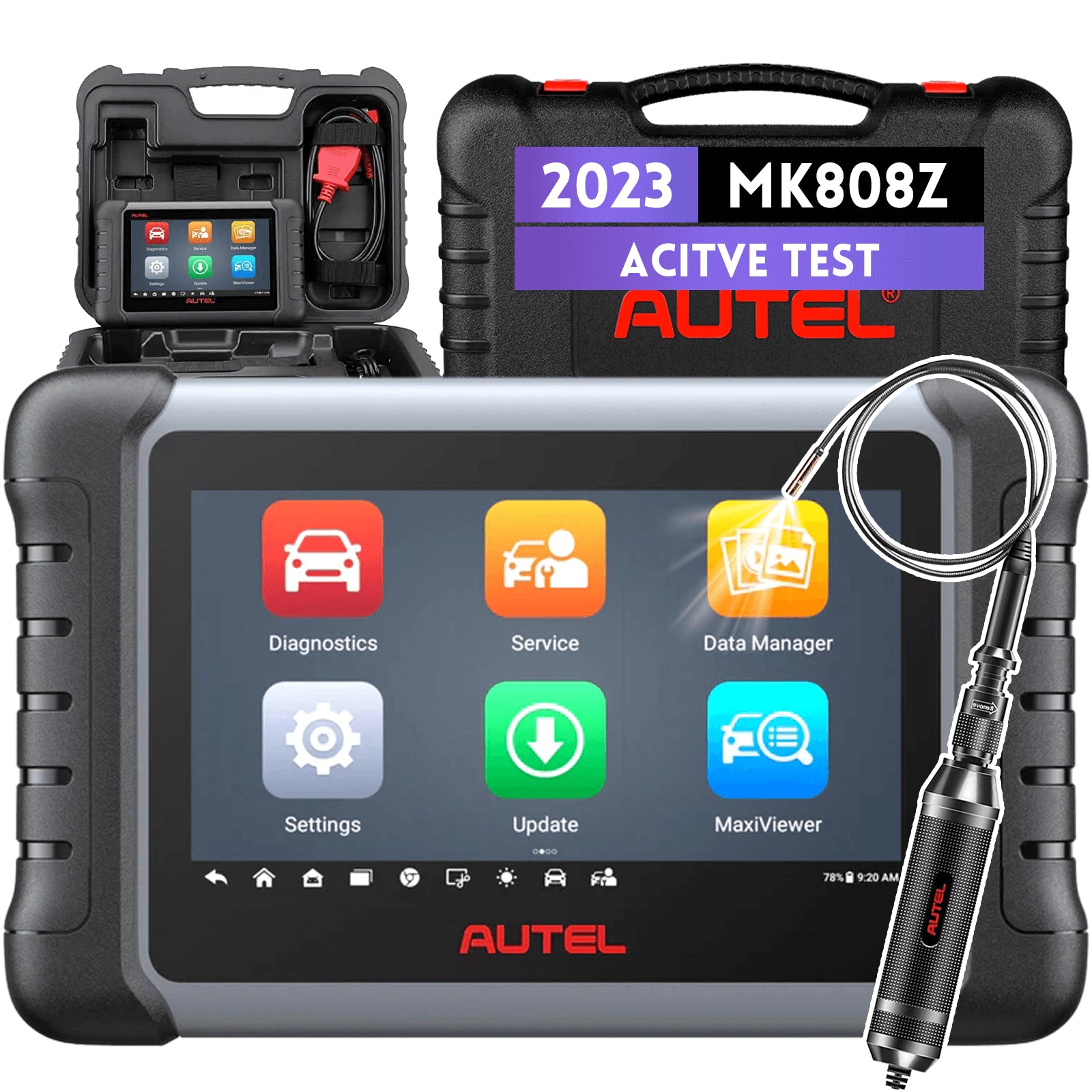 Autel Scanner MK808Z OBD II Car Diagnostic Tool with Key Coding/ Code Reader/ TPMS IMMO Diagnosis Functions Tablet