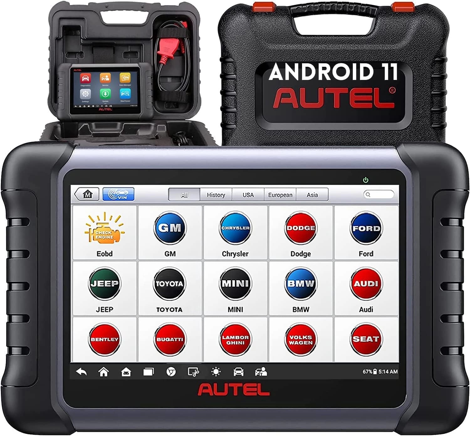 Autel Scanner MaxiCOM MK808Z OBD2 Car Diagnostic Scanner Tool with All  System 25+ Service Functions, MK808 New Version