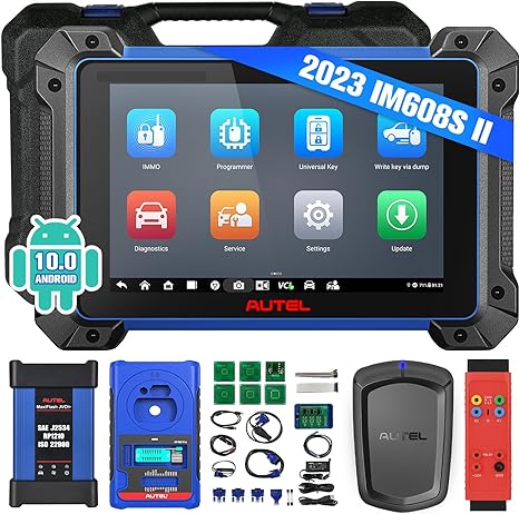 Autel MaxiIM IM608 PRO II Key FOB Immobilizer Programming Tool with 2024 Android 10 Enhanced of IM608S/IM608 II, OE ECU Coding, Bi-Directional, GB+ 128GB, 40 Service