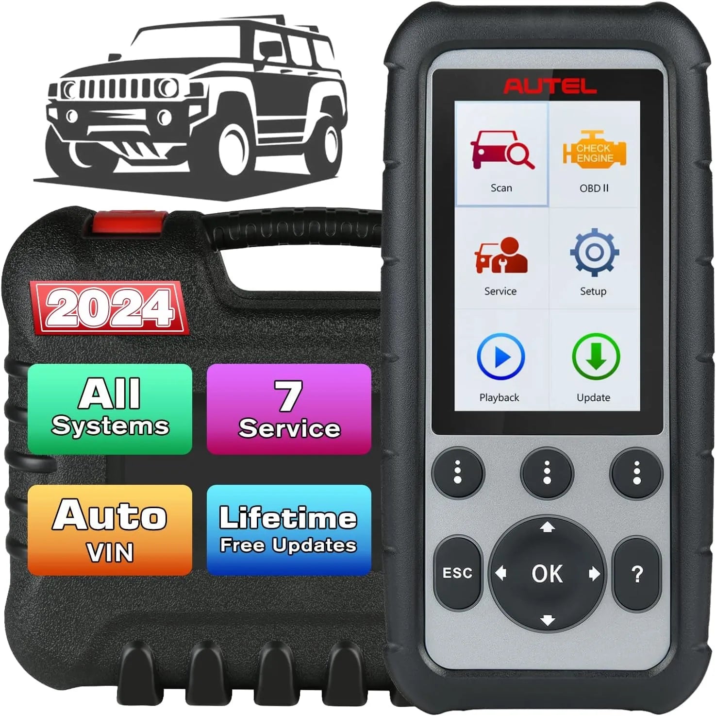 Autel MaxiDiag Scanner MD806 Pro OBD2 Scanner, Autel maxidiag md806 pro,  Car Diagnostic Scan Tool (Same Functions As MD808 Pro)  with All System Diagnosis & Auto VIN, Oil Reset, EPB, SAS, BMS, DPF Regen, Autel md806 pro, Autel maxidiag md806