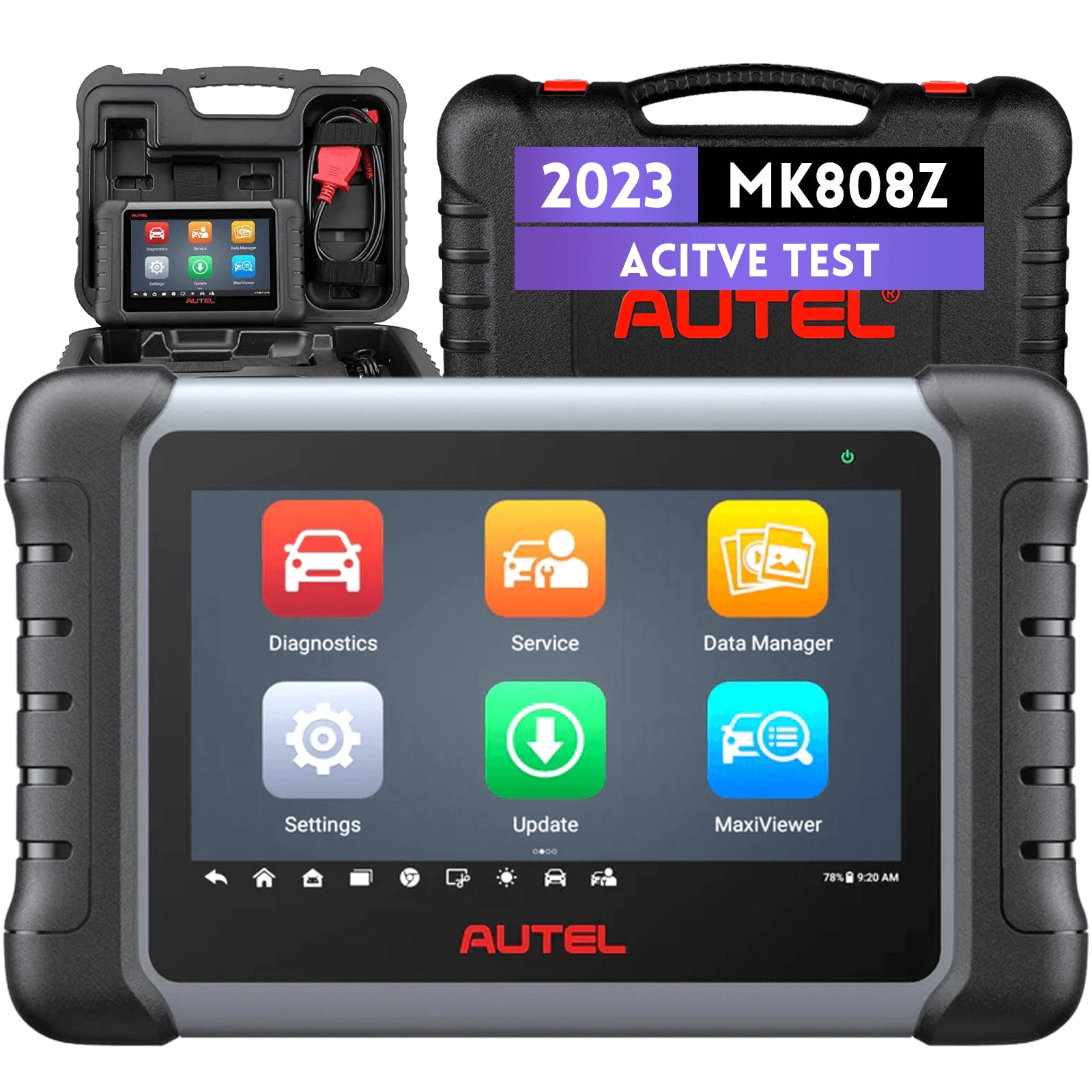 Autel Scanner MK808Z OBD II Car Diagnostic Tool with Key Coding/ Code Reader/ TPMS IMMO Diagnosis Functions Tablet