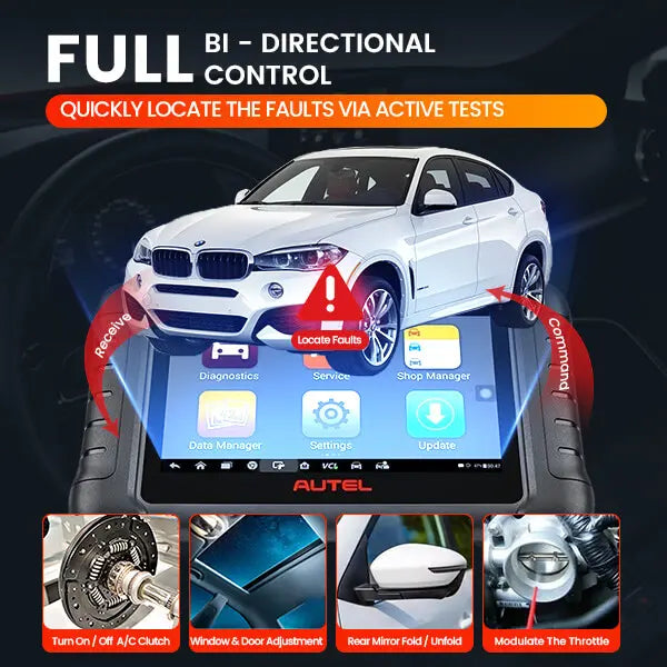 Autel MaxiDAS DS808S 2024 Newest OBD2 Car Diagnostic Scanner Tool with Advanced ECU Coding, Bi-Directional Control Function and Multi-Language with 30+ Services