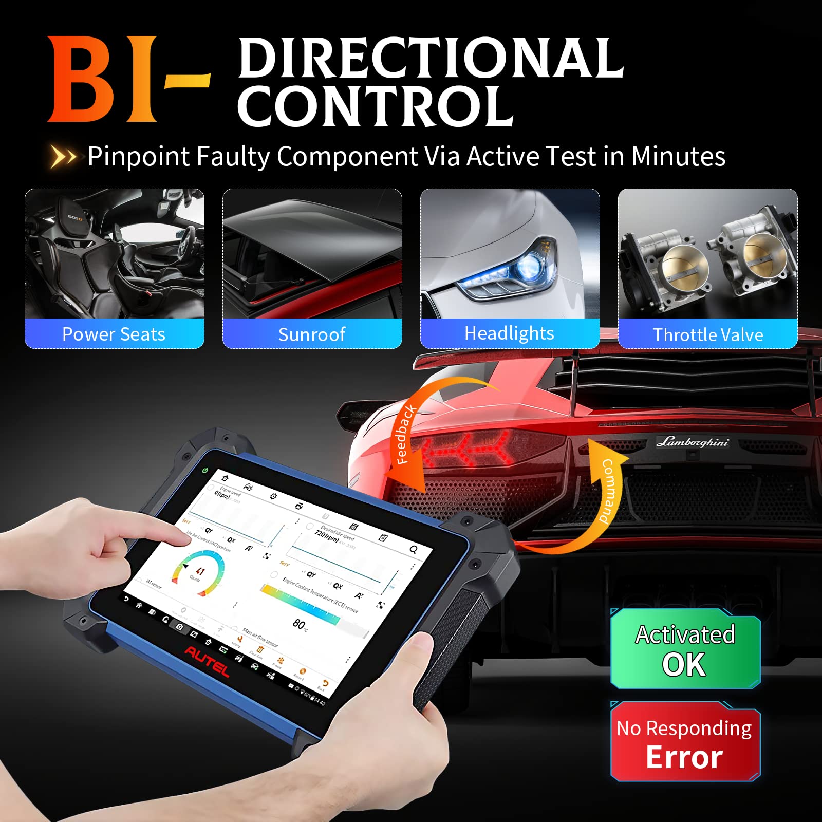 Autel MaxiIM IM608 PRO II Key FOB Immobilizer Programming Tool with 2024 Android 10 Enhanced of IM608S/IM608 II, OE ECU Coding, Bi-Directional, GB+ 128GB, 40 Service