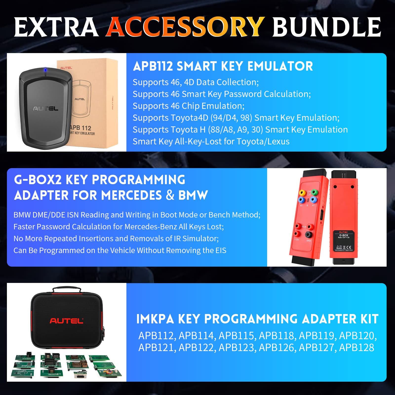 Autel MaxiIM IM608 PRO II Key FOB Immobilizer Programming Tool with 2024 Android 10 Enhanced of IM608S/IM608 II, OE ECU Coding, Bi-Directional, GB+ 128GB, 40 Service