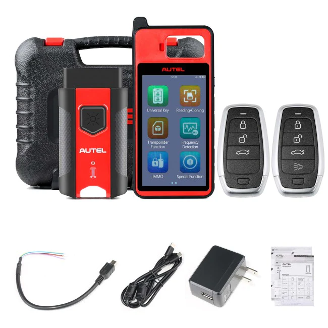 Autel MaxiIM KM100 Universal Key Generator Kit, Key Fob Programmer Immobilizer Tool for Transponder & Key Creation and IMMO Learning