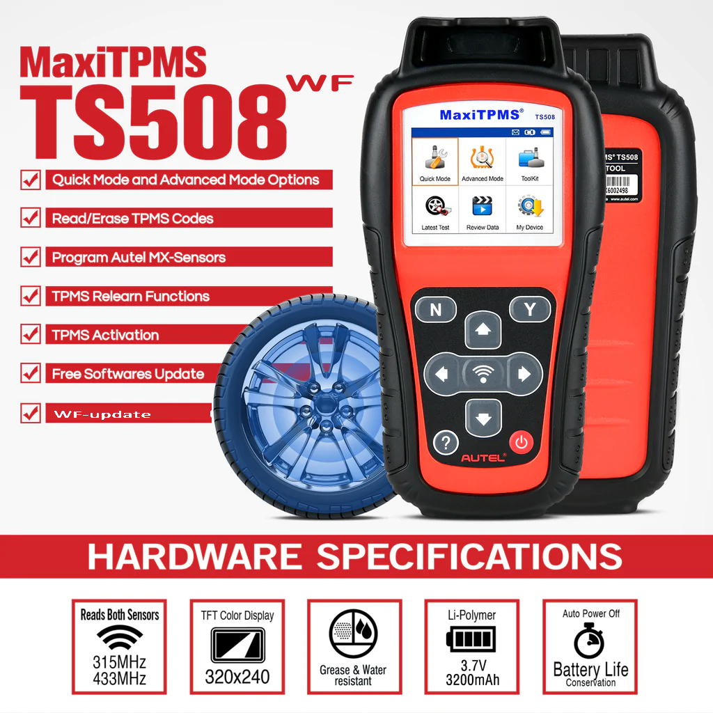 Autel MaxiTPMS TS508WF TPMS Relearn Tool – Autel Global Store