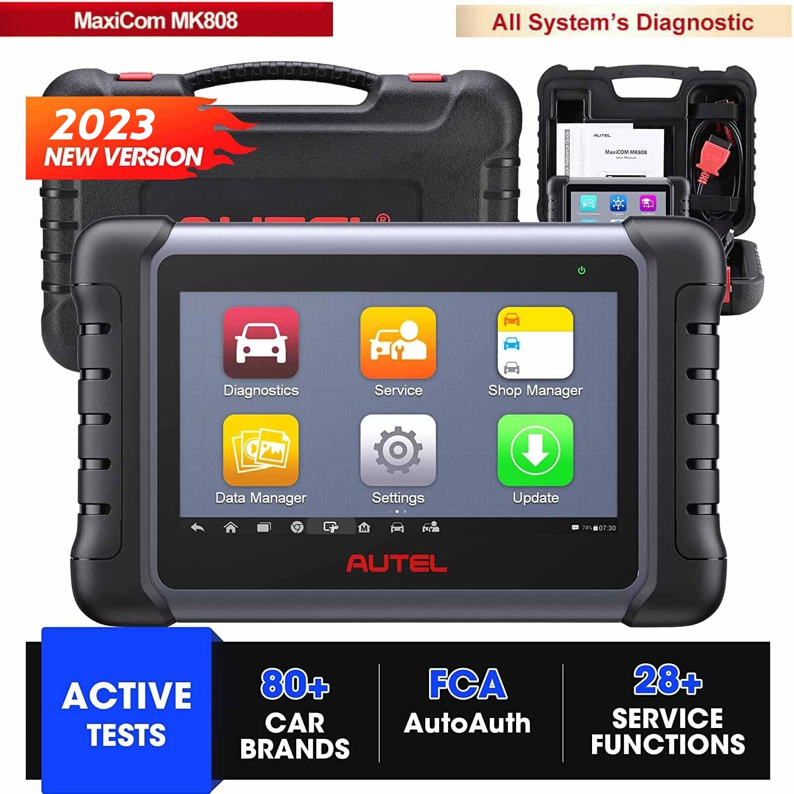 Autel scanner maxicom mk808 upgrated Version MK808Z  All System's Diagnostic Tool