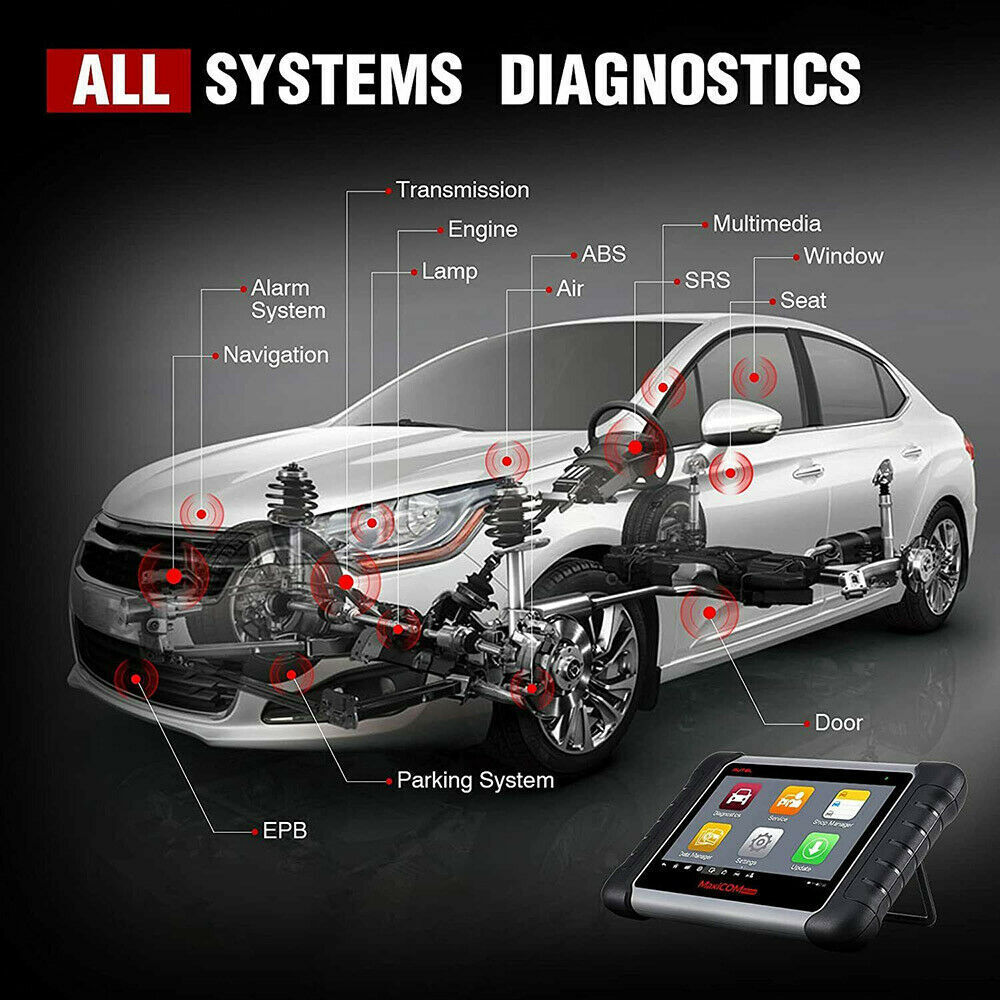 Autel Scanner MK808Z OBD II Car Diagnostic Tool with Key Coding/ Code Reader/ TPMS IMMO Diagnosis Functions Tablet