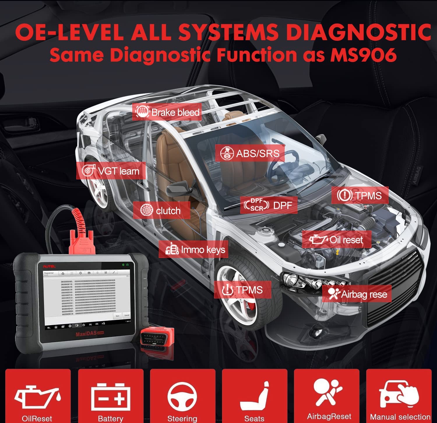 Autel MaxiDAS DS808K is all sysytem diagnostic tool