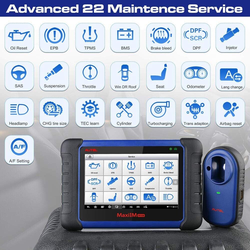 Autel im508 ecu programming tool has 22+ maintenance service