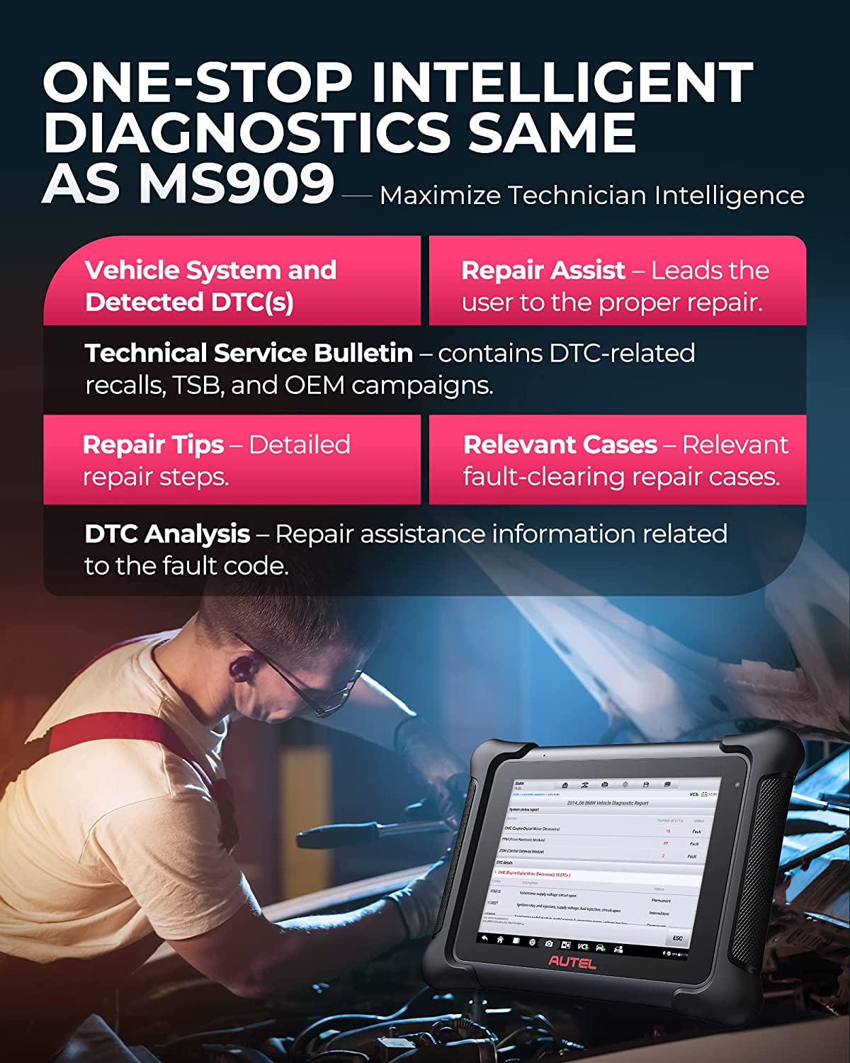 One-stop untelligent diagnostics same as ms909