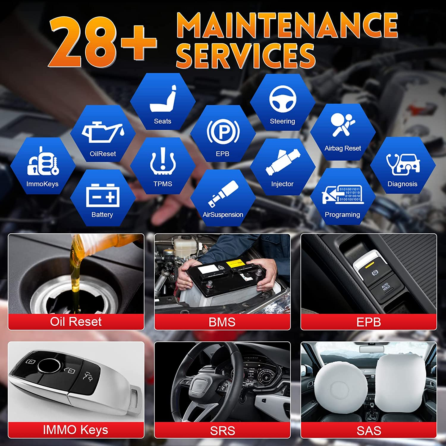 28+ Maintenance Service by Autel IMMO Keys function MK808Z-BT