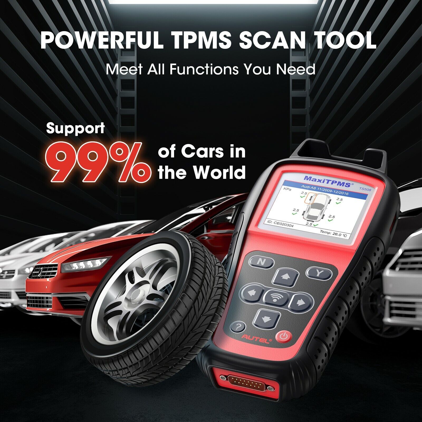 Autel MaxiTPMS TS508WF/TS601 TPMS Diagnostic Tire Pressure Sensor Tool Scanner,  Activate Read Clone Copy Tire Sensor Program MX Sensor Check Key FOB TPMS Sensor Free Lifetime Update Better TS408