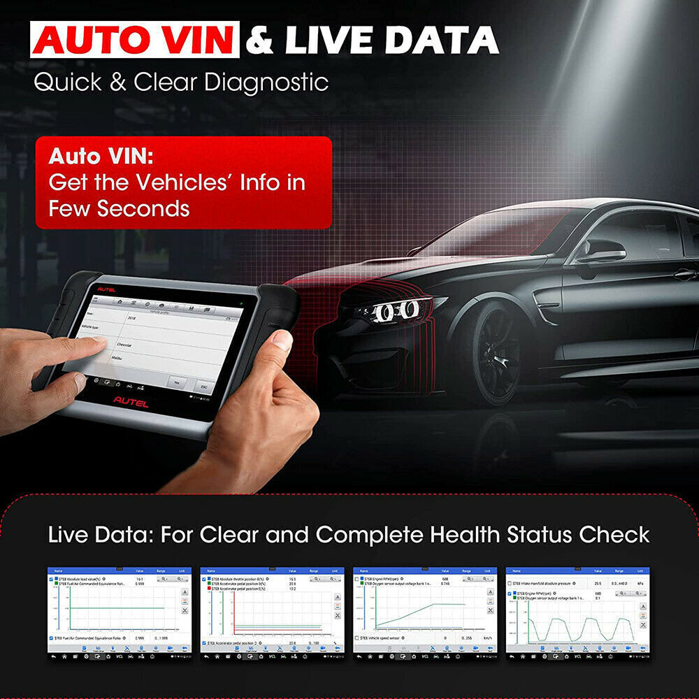 Autel Scanner MK808Z OBD II Car Diagnostic Tool with Key Coding/ Code Reader/ TPMS IMMO Diagnosis Functions Tablet