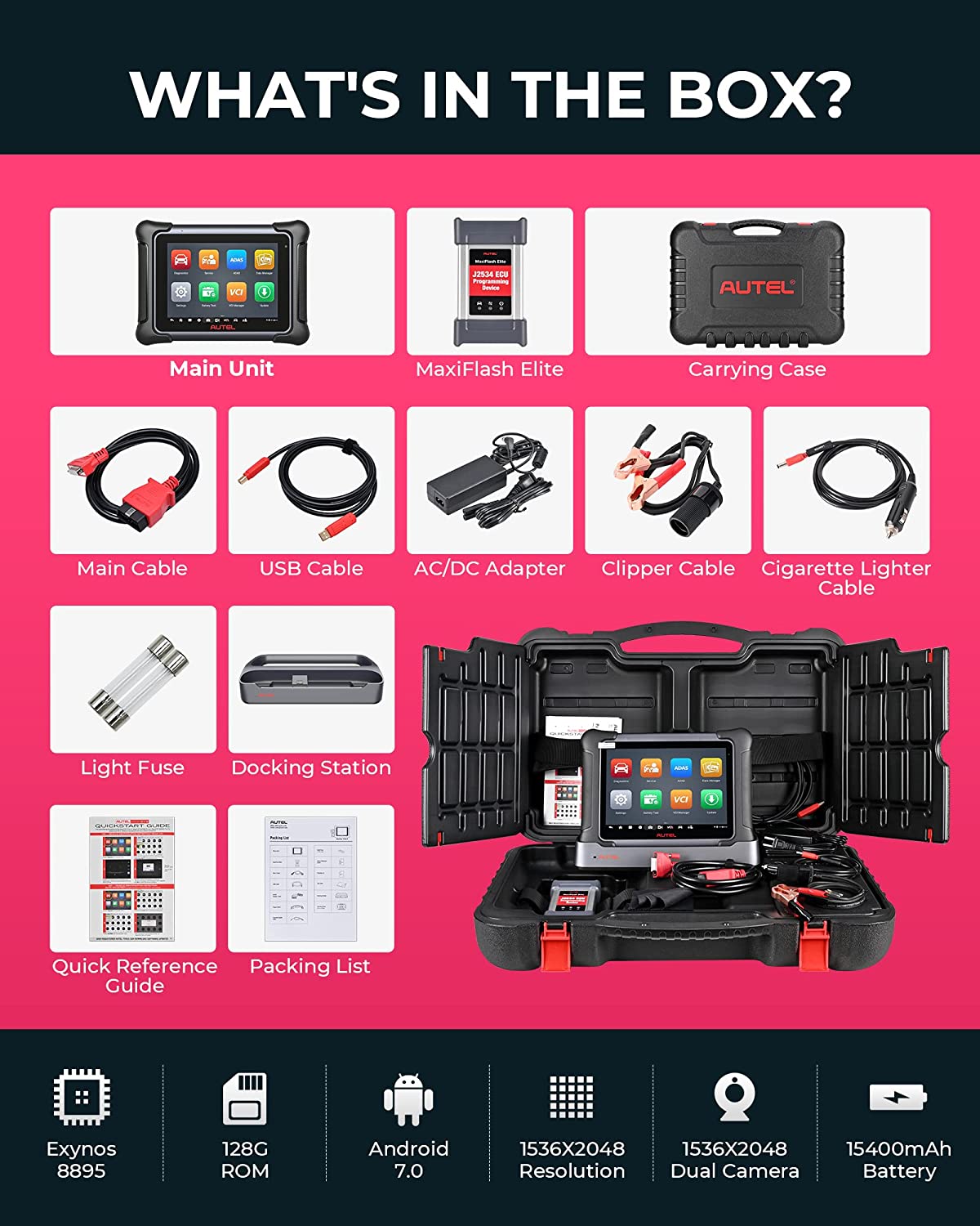 The package list of Autel Maxisys Elite II