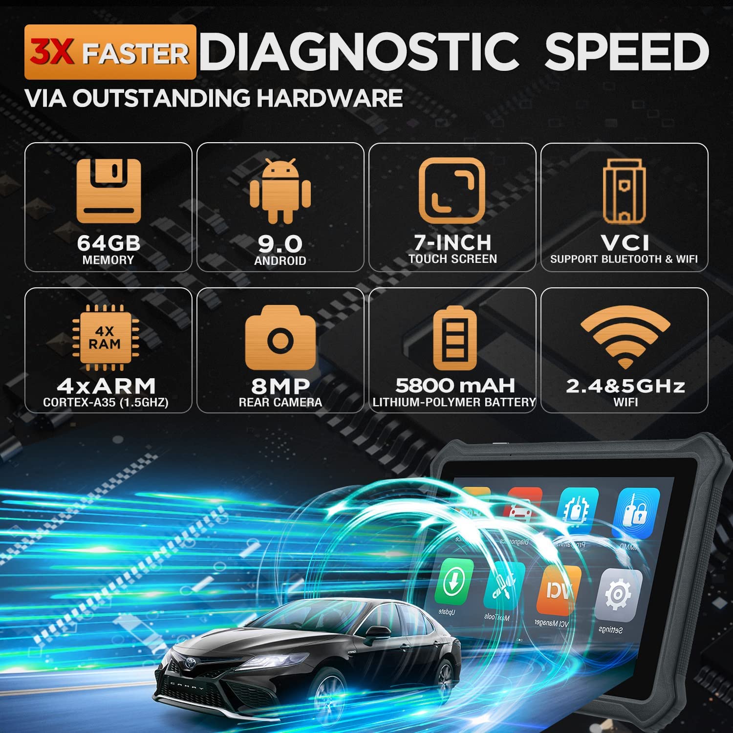 OTOFIX D1 Lite Car Diagnostic Scan Tool, 2022 New Model Automotive Scanner, 13+ Language, 26+ Reset Service, Data Logging, All System Diagnostic, Work with BT1 Lite Battery Tester, FCA SGW AutoAuth