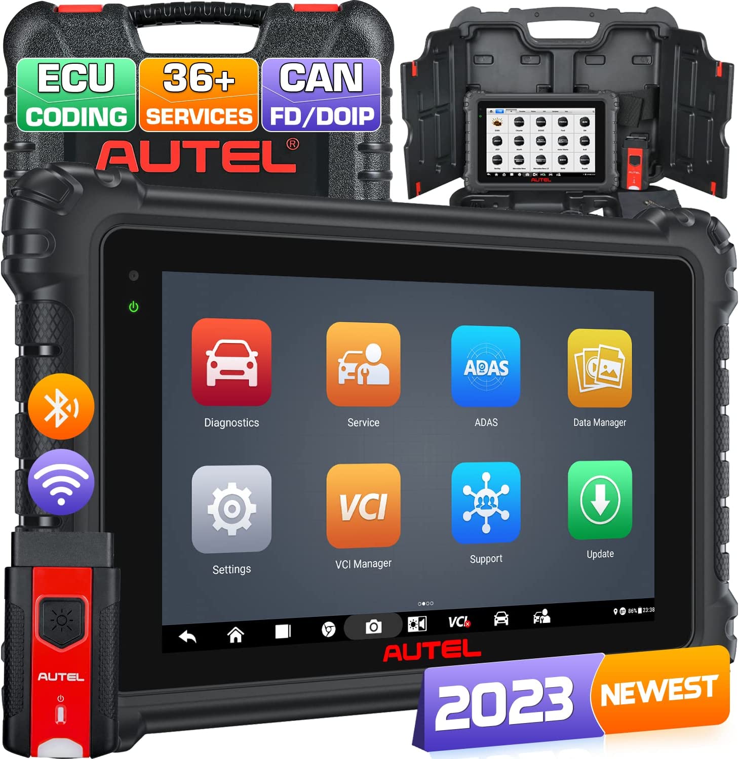 Autel MaxiSys MS906 Pro Car Diagnostic Tool, Updated of MS906BT/ MK906BT/ MS906, ECU Coding, Bidirectional Control & Full Diagnose, 36+ Services