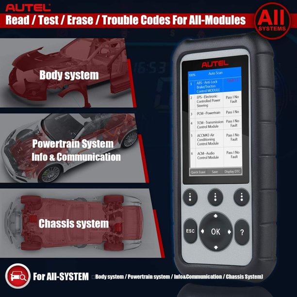 Autel MaxiDiag Scanner MD806 Pro OBD2 Scanner, Autel maxidiag md806 pro,  Car Diagnostic Scan Tool (Same Functions As MD808 Pro)  with All System Diagnosis & Auto VIN, Oil Reset, EPB, SAS, BMS, DPF Regen, Autel md806 pro, Autel maxidiag md806