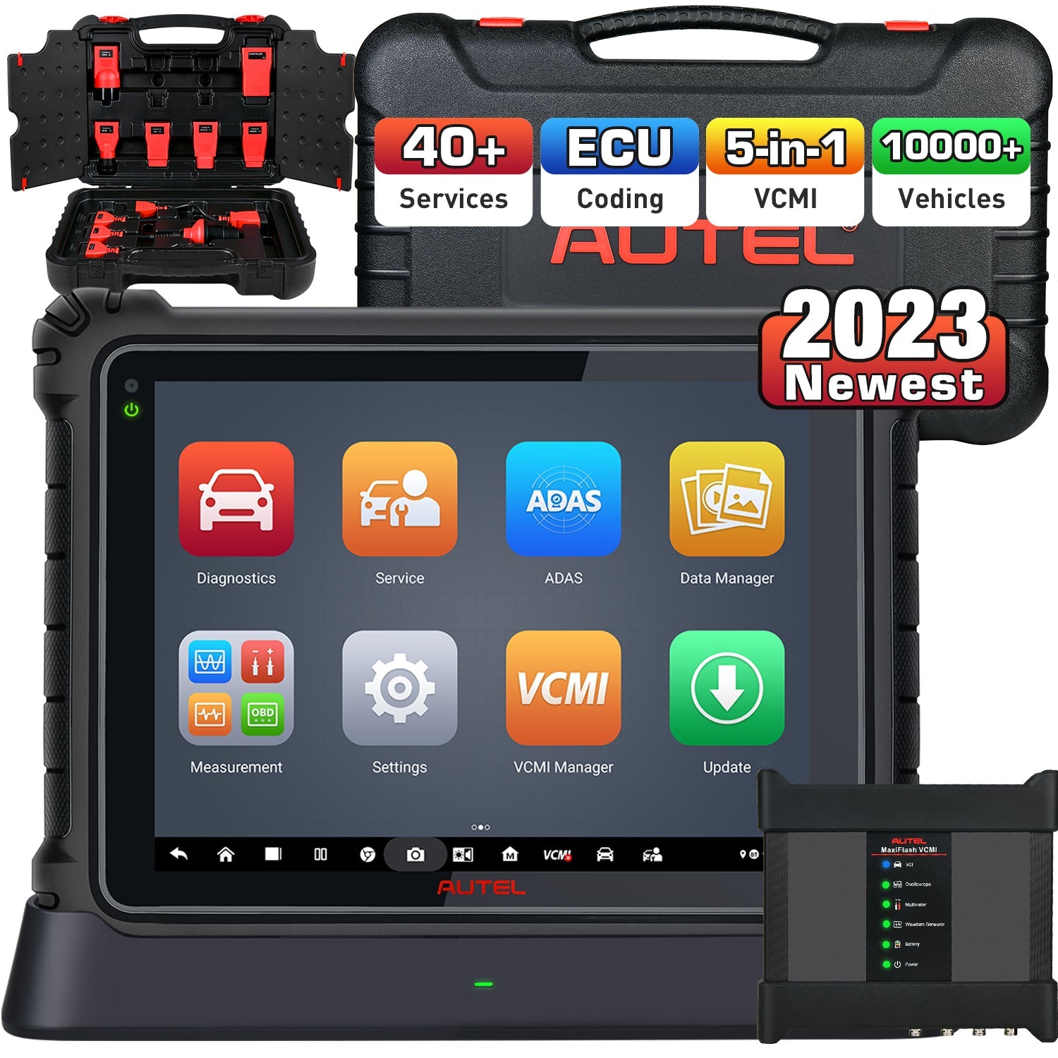 Autel MaxiSys Ultra Scanner 2023 Upgraded of MS919/ MS909/ Elite II, Intelligent Diagnostic Scan & Repair Tool, [$2000 5-in-1 VCMI], ECU Programming & Coding, Topology, Multitask, 40+ Services