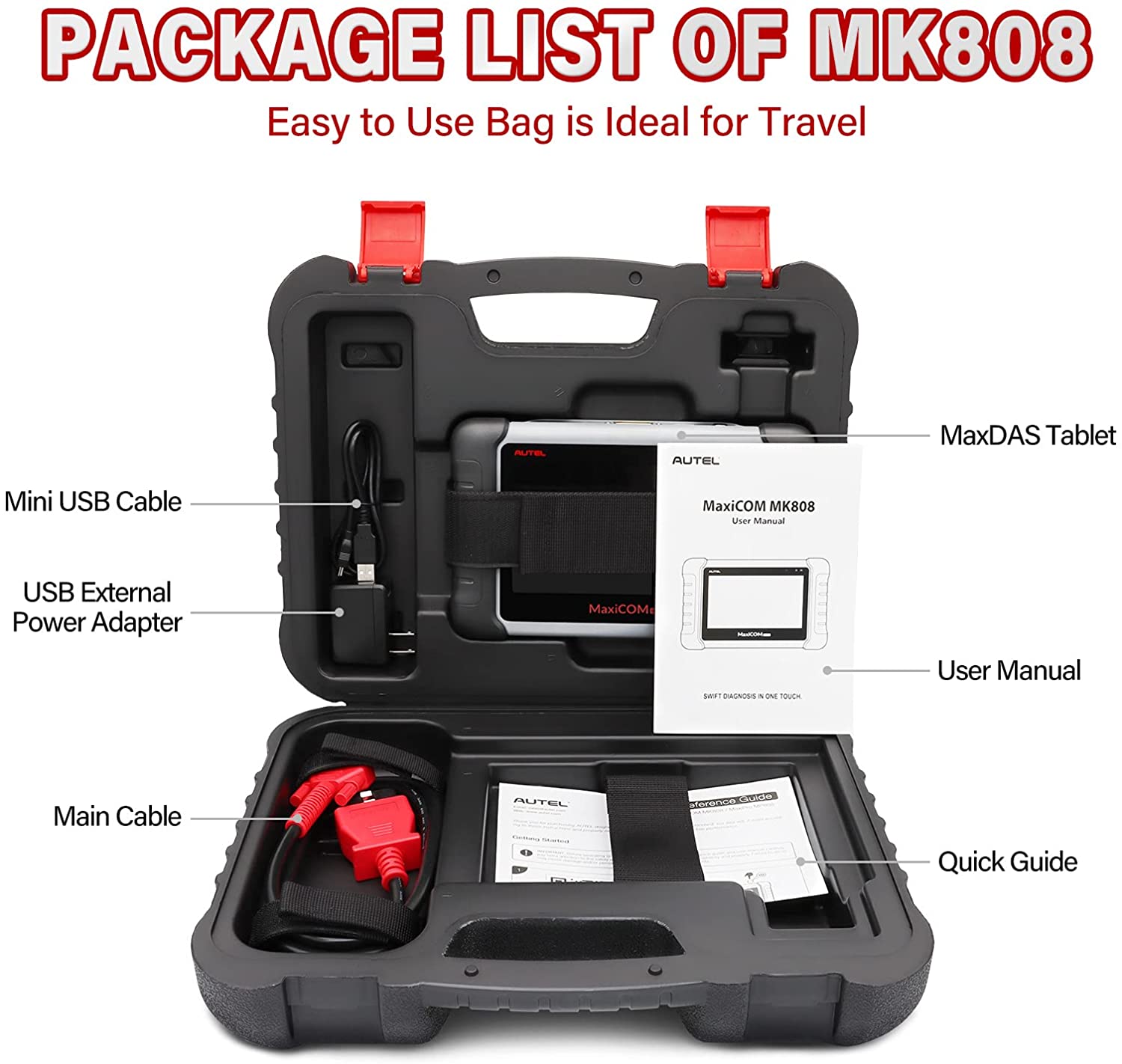 Autel MaxiCOM MK808Z OBD2 Car Diagnostic Scanner, Equipped with 28+ Maintenance Functions with All System Diagnosis Tool