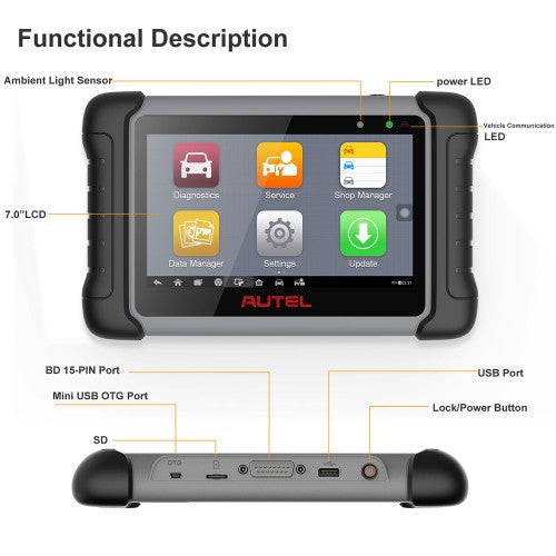 Functional Description of Autel MaxiCOM MK808Z