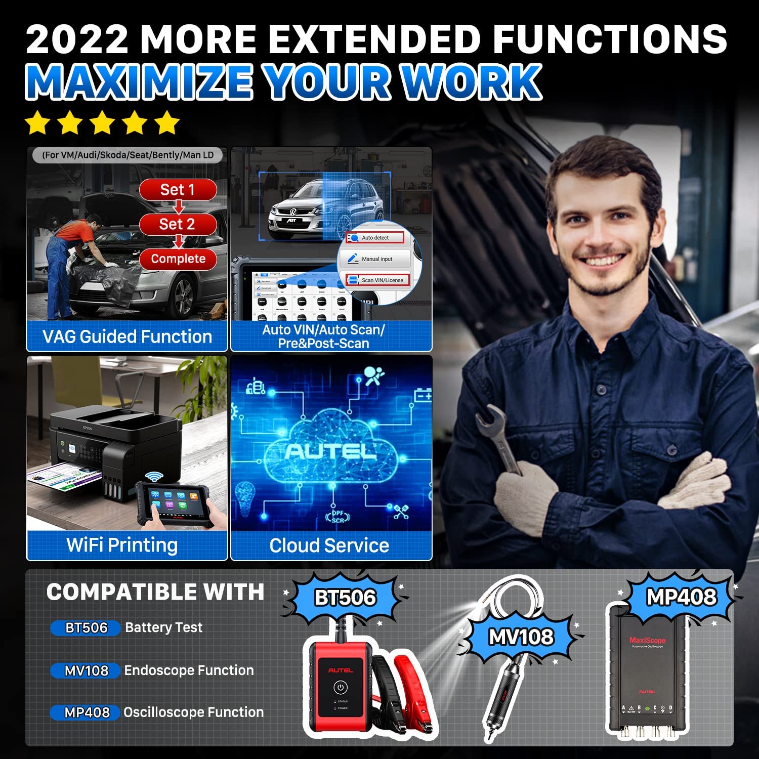 Autel MK906 Pro has more extended functions