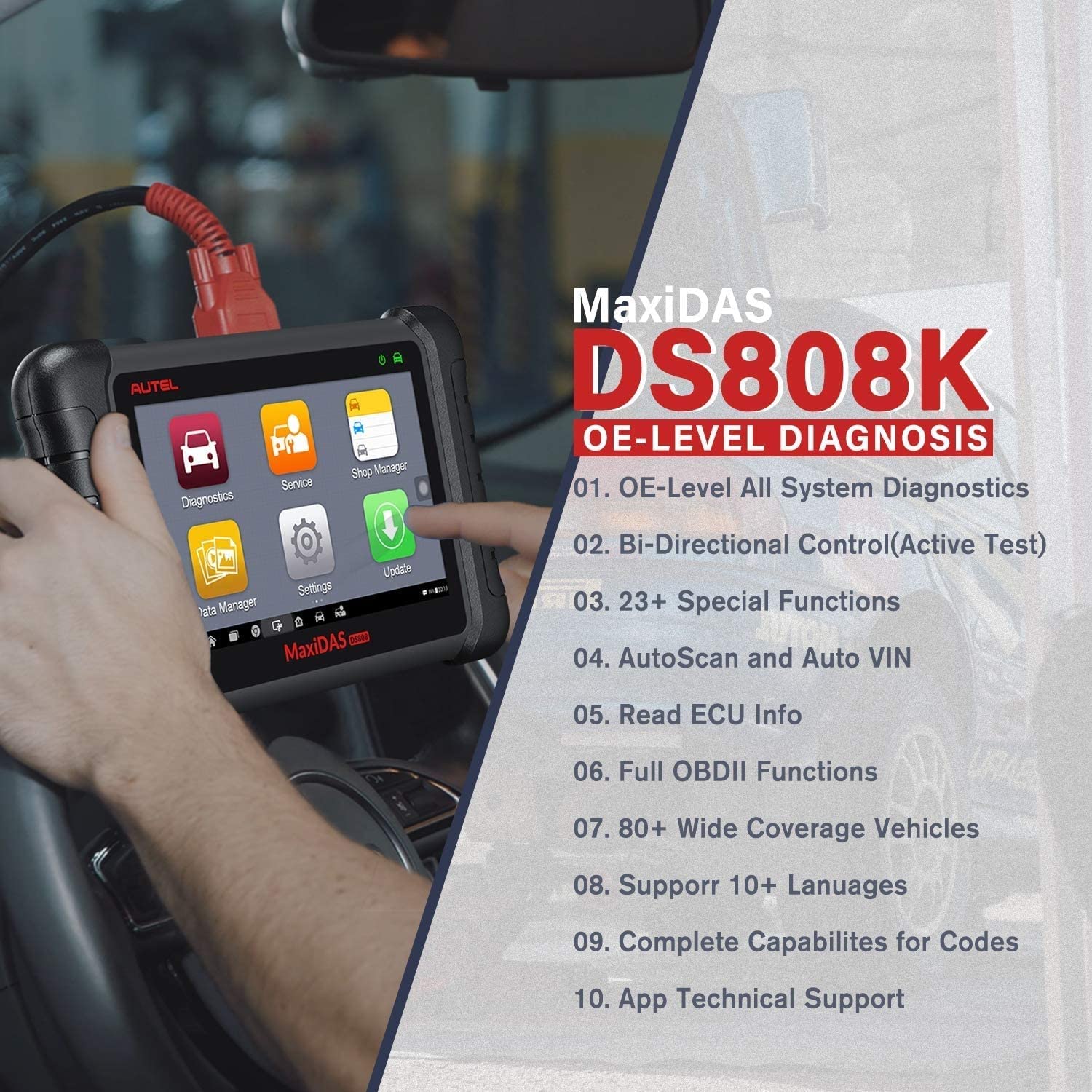 Autel MaxiDAS DS808K is OE-Level  all system diagnostic tool