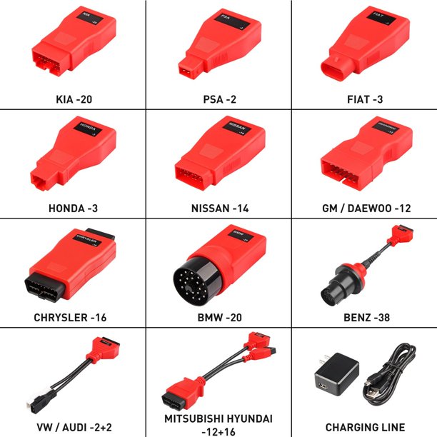 The adapters of Autel MaxiDAS DS808K 