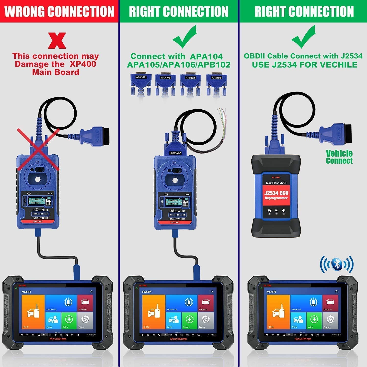 The right connection of Autel MaxiIM IM608 