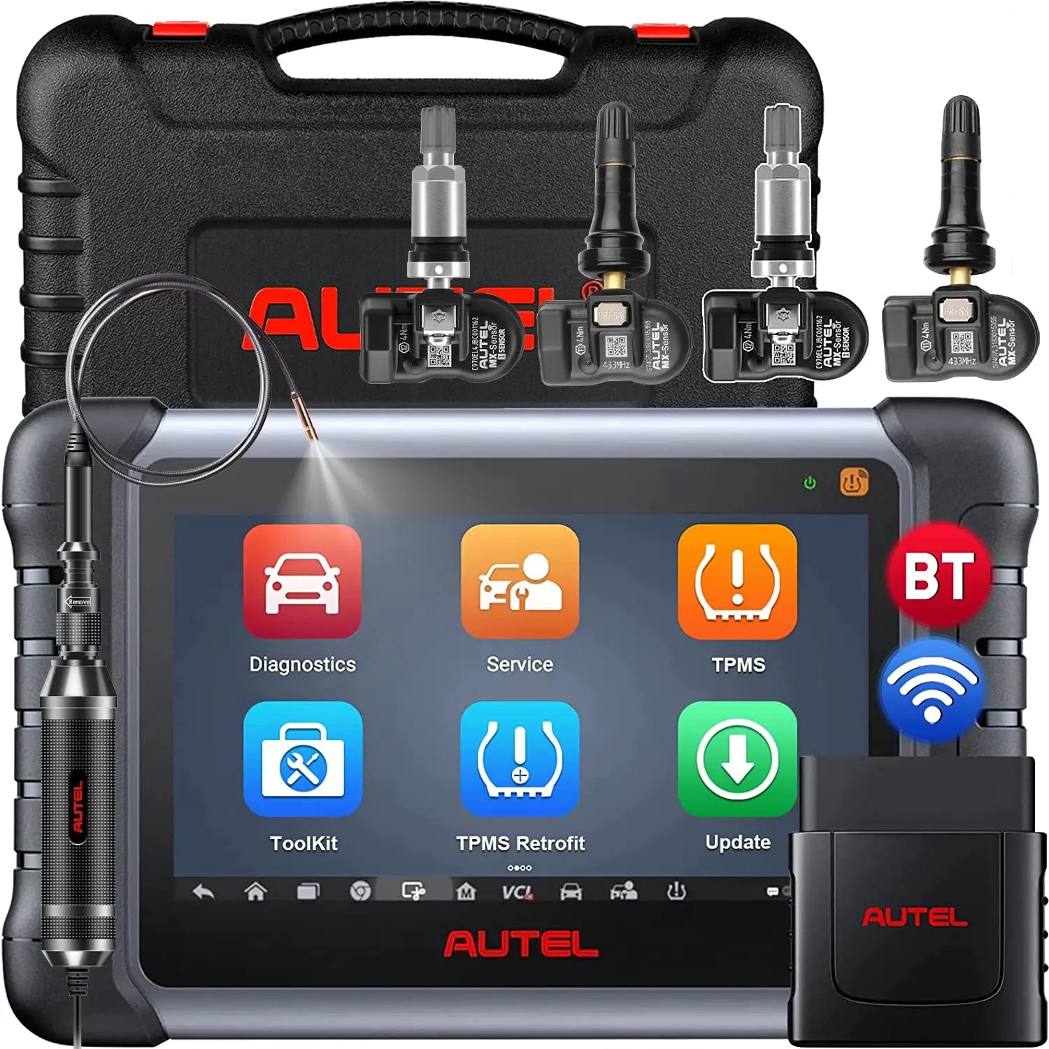 [2 Years Update]Autel Scanner MaxiPRO MP808Z-TS All System Auto Diagnostics Relearn Tools with Battery & TPMS Testing, Android 11 Based Bi-Directional Control, ECU Coding, Full TPMS and 36+ Services