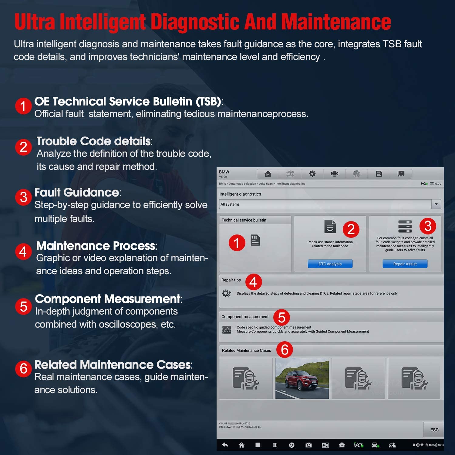 Autel MaxiSys Ultra Scanner 2025 Upgraded of MS919/ MS909/ Elite II, Intelligent Diagnostic Scan & Repair Tool, [$2000 5-in-1 VCMI], ECU Programming & Coding, Topology, Multitask, 40+ Services
