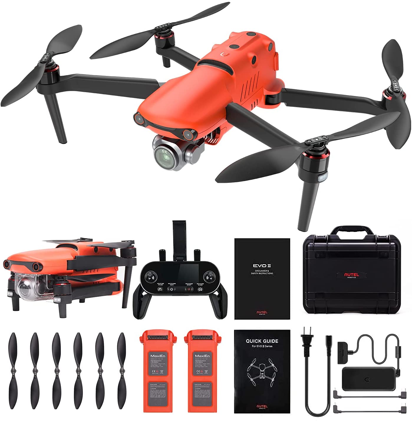 Autel Robotics EVO2 Pro 6K Drone UAV - EVOII Pro Quadcoptor, 3-Axis Gimbal HDR 6K Camera with 20MP 1"CMOS Sensor GPS 40mins Max Flight Time Smart Controller (EVO II Pro 6K V2)