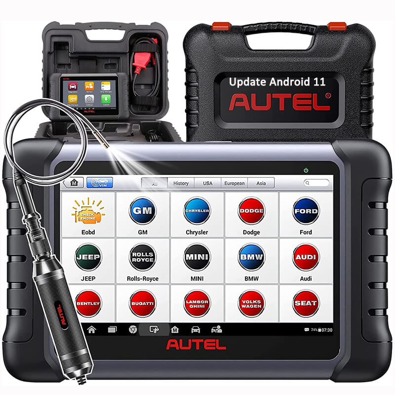 Autel Scanner MaxiCOM MK808Z OBD2 Car Diagnostic Scanner Tool with All  System 25+ Service Functions, MK808 New Version