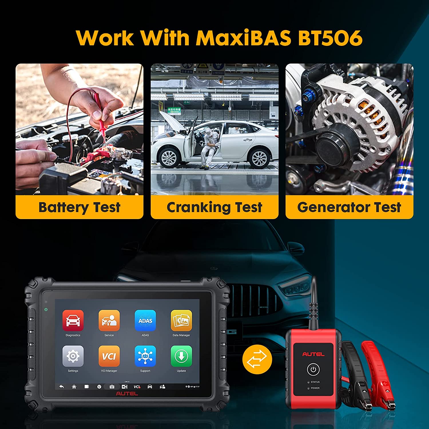 Autel Scanner MaxiCOM MK906 Pro: 2024 Upgrade Version of MS906 Pro/MK906BT, Bi-Directional Control Scan Tool with Advanced ECU Coding, 36+ Services, Guided Function, AutoAuth for FCA SGW