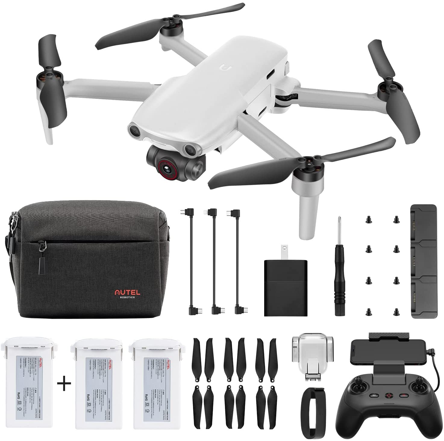 Autel Robotics EVO Nano+ Drone, 1/2" CMOS 48MP 4K/30fps HDR Video Master Subject Tracking Advanced Obstacle Avoidance 10km 2.7K Video Transmission, 249g Ultralight Foldable Camera Quadcopter with 3-Axis Gimbal