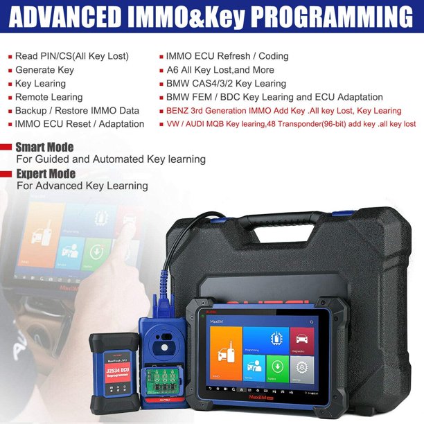 Autel Scanner MaxiCOM IM608 Key Programming Tool with IMMO & XP400 Key Programmer & J2534 VCI ,Bi-Directional Scan Tool, Car Diagnostic Scanner ECU Coding Active Test