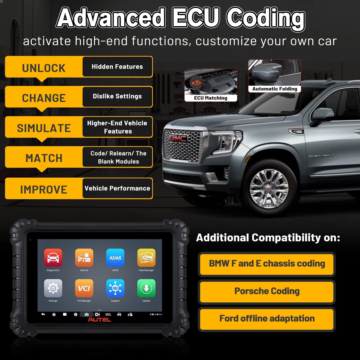 Autel MaxiSys MS906 Pro Car Diagnostic Tool ECU Coding  Bidirectional –  Autel Global Store