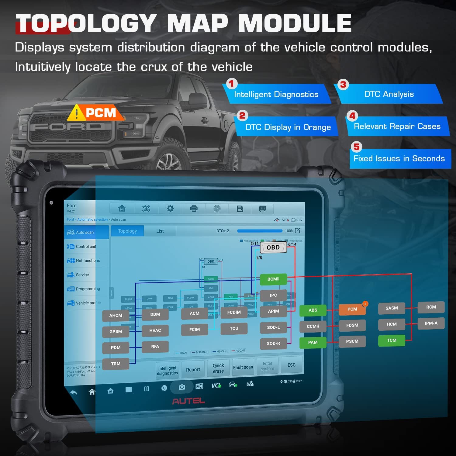 The OBD functions of Autel Ultra Lite scan tool 