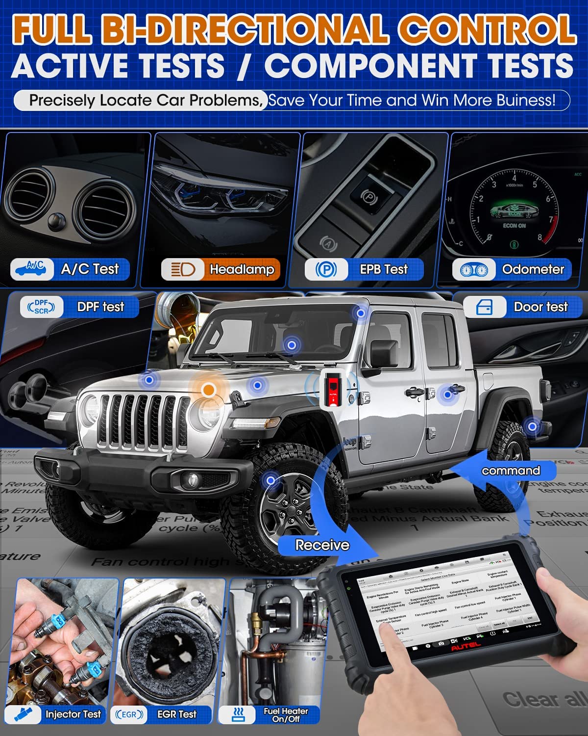 Autel Scanner MaxiCOM MK906 Pro with $60 MV108, 2024 Newest Car Diagnostic Tool, ECU Coding & Bi-Directional, VAG Guided, 36+ Service, DoIP/ CAN FD, Global Model of MS906 Pro MS906BT MS906, FCA Access