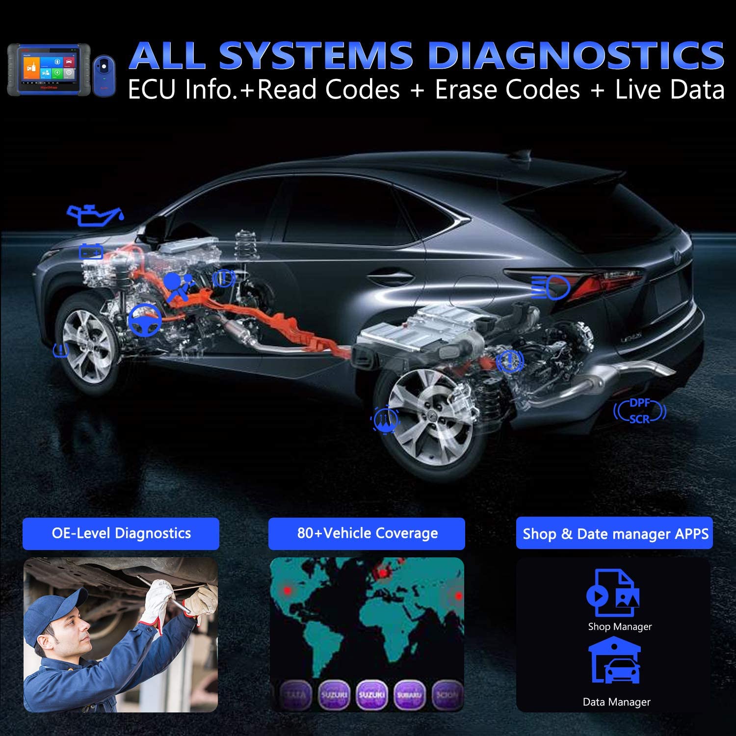 Autel im508 is all system diagnostic tool