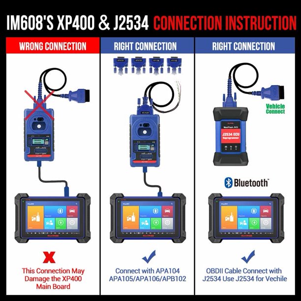 Autel Scanner MaxiCOM IM608 Key Programming Tool with IMMO & XP400 Key Programmer & J2534 VCI ,Bi-Directional Scan Tool, Car Diagnostic Scanner ECU Coding Active Test