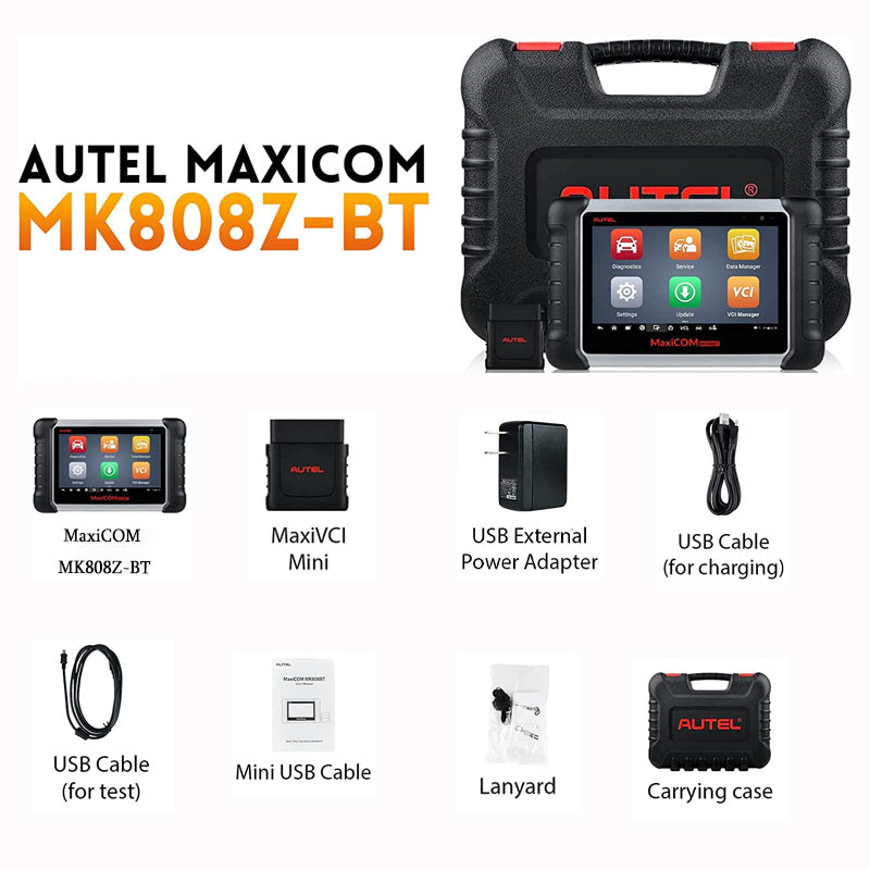 Autel MaxiCOM MK808Z-BT Newest Wireless Bluetooth Auto Diagnostic IMMO Key Scanner Tools